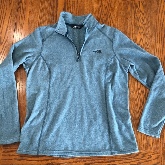 Women’s Teal The North Face 1/4 Zip Fleece Size Large - Picture 3 of 11